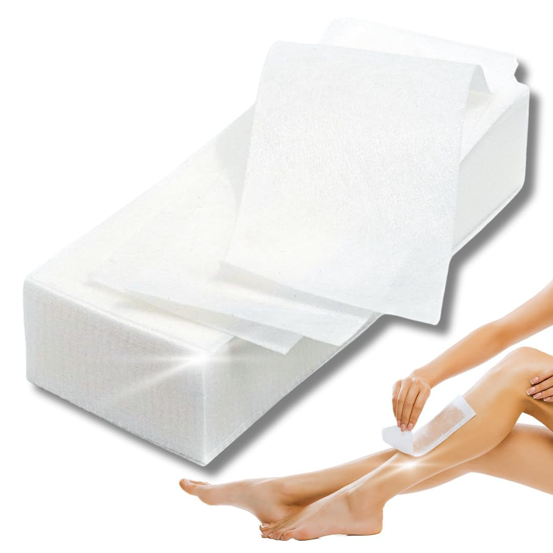 LALILL Vliesstreifen 100 Stück Für Wachs - Vlies Streifen Für Die Haarentfernung Mit Warmwachs Sugaring Paste Beine Achsel Arme Intimbereiche Körper Gesichthaarenfernung Wachsstreifen - Wax Waxing