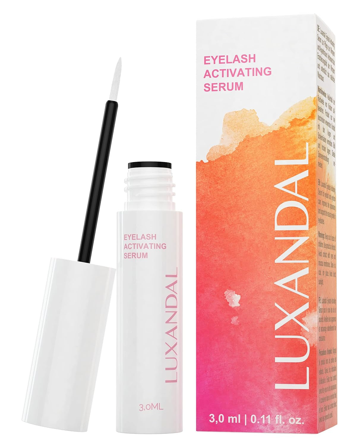 LUXANDAL Wimpernserum Für Schnelles Wachstum Von Wimpern - Profi Wimpern Serum Und Augenbrauen Serum Für Mehr Dichte Und Eine Sinnlichere, Dunklere Farbe Der Eyelashes & Brauen - Mit Biotin - 3 Ml
