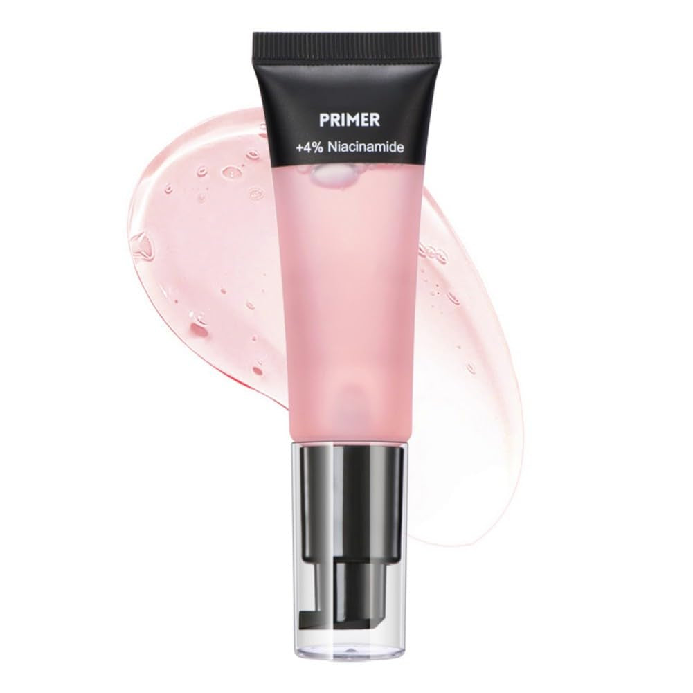 Ofanyia Hydrating Face Primer, Gel-Based Foundation Primer for Moisturizing & Locking Foundation, Smooth Fine Lines, Oil Free Effect, Brightening Skin Make up Base Matte Makeup Primer 24Ml (Pink)