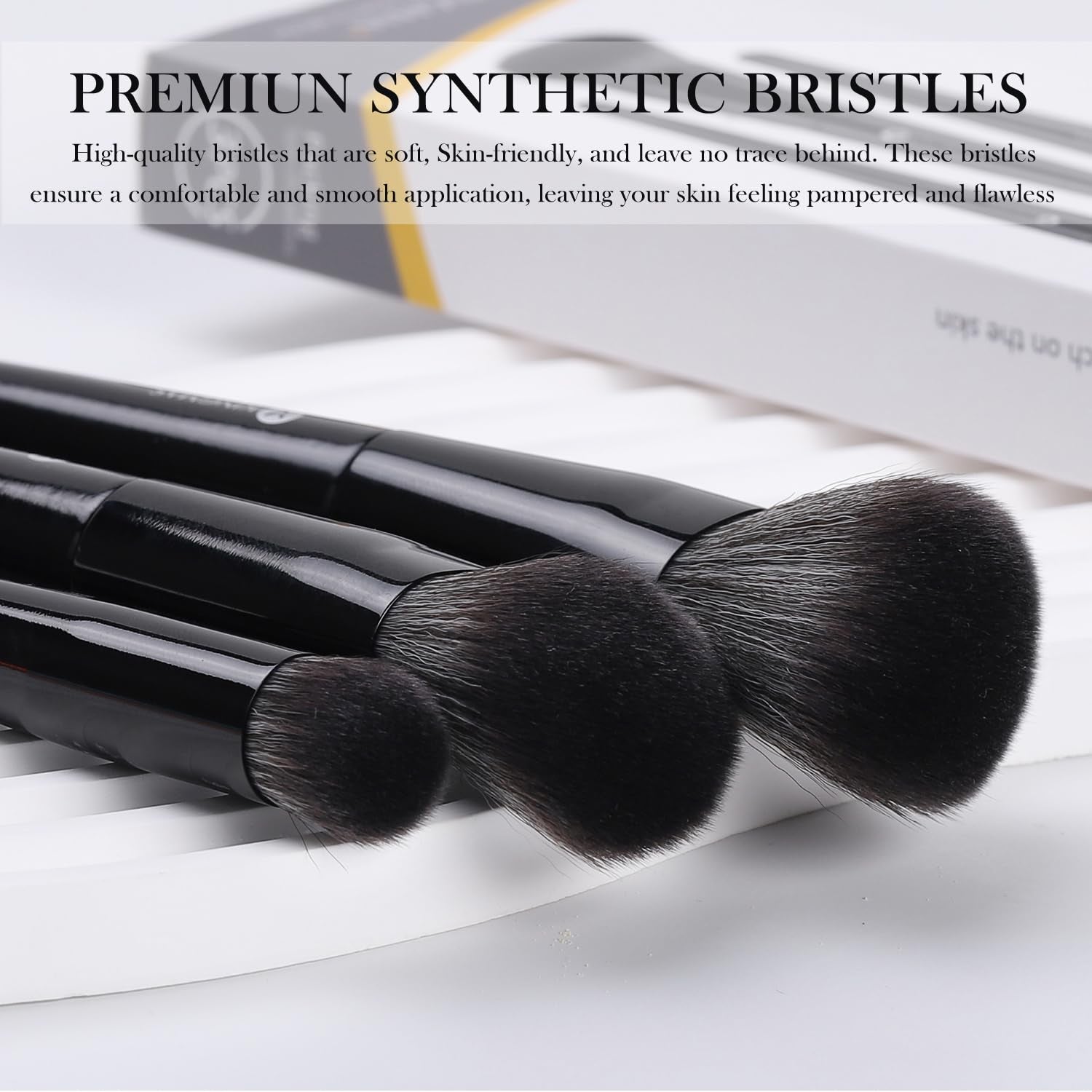 KINGMAS Kabuki Make-Up-Pinsel - Abgewinkelter Foundation Und Konturen-Concealer-Pinsel Für Augen, Rouge, Bronzer - Reise, Buffing, Tupfen, Flüssiges