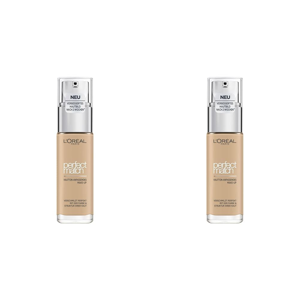 L'Oréal Paris Make Up, Flüssige Foundation Mit Hyaluron Und Aloe Vera, Perfect Match Make-Up, 3.N Creamy Beige, 30 Ml