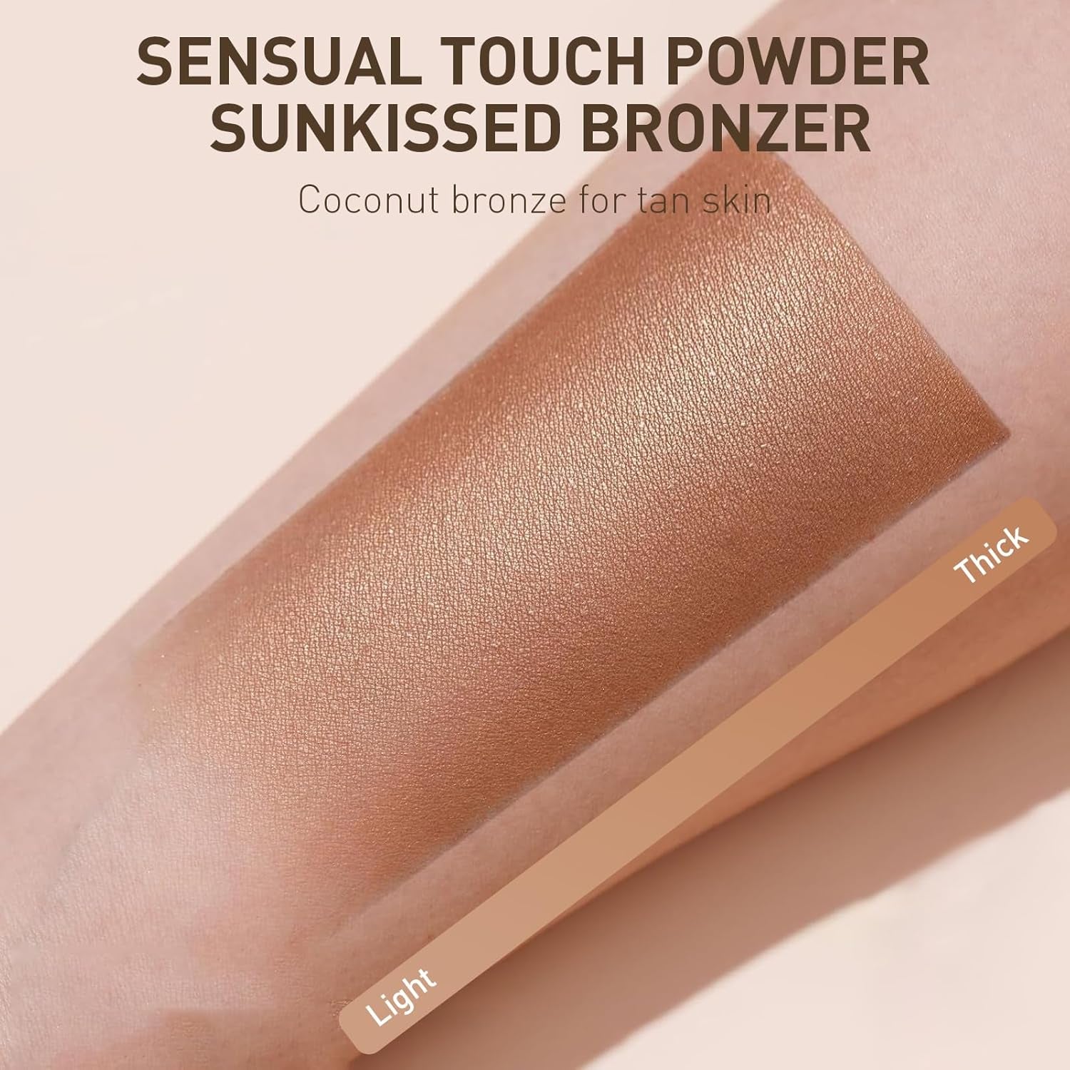 Beauty Searcher Schimmernder Bronzer Puder, Natürliches Sonnengeküsstes Finish, Kontur Highlighter Bronzer Blush Puder, Soft Touch Textur, Vegane Formel Gesichts Makeup Kompakt (Sunset Bronzer)