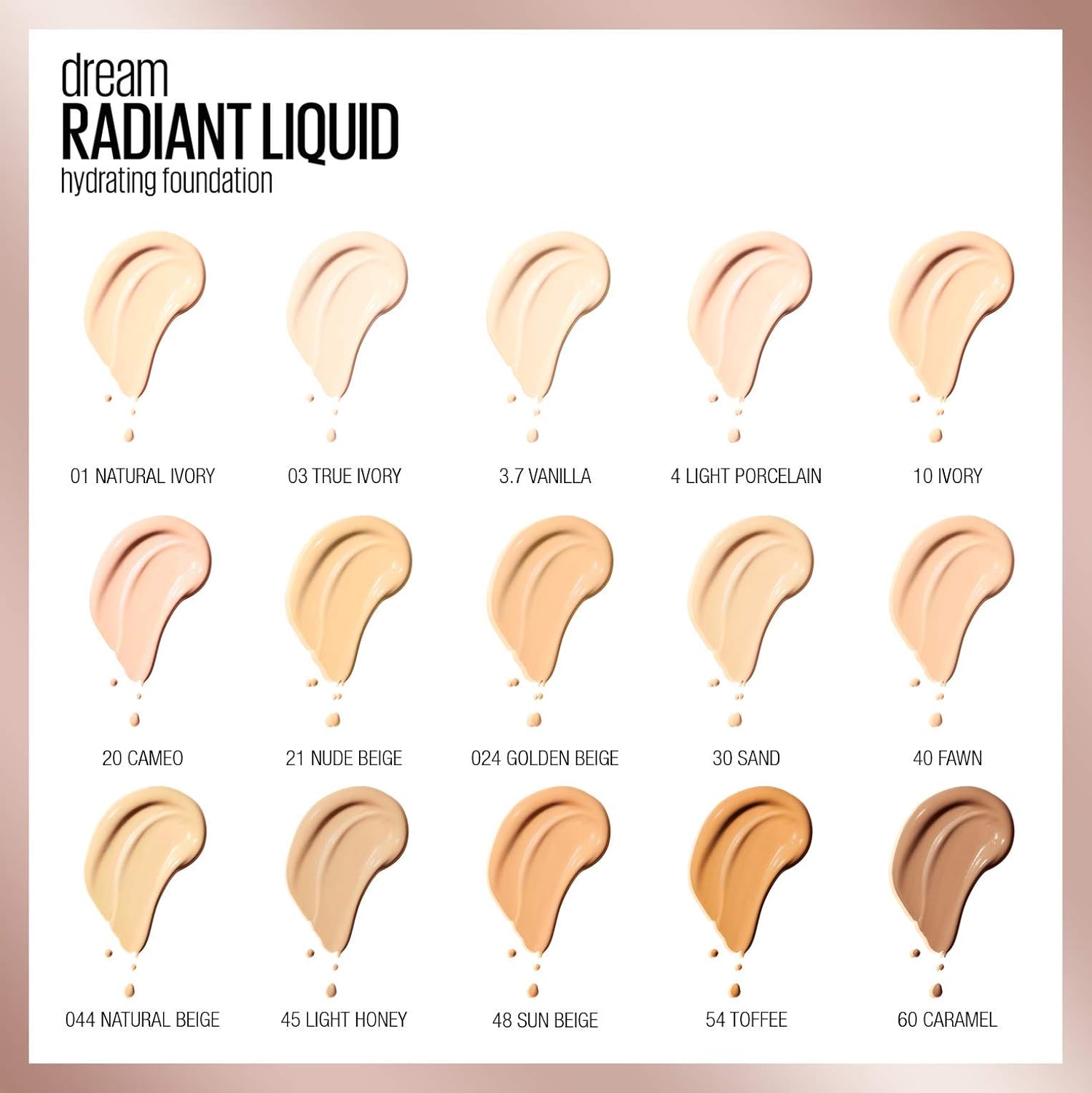 Maybelline New York Make Up, Dream Radiant Liquid Make-Up, Flüssige Foundation, Nr. 30 Sand, 30 Ml (Packung Mit 2)