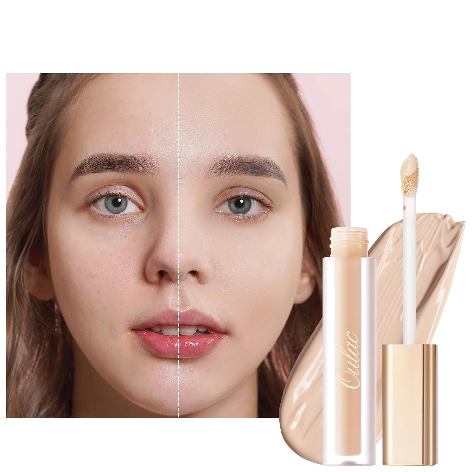 Oulac Concealer Für Gesicht Und Augenringe, Langanhaltender Abdeckstift Kosmetik, Concealer Augenringe Mit Hyaluronic Acid, Farbcode: N2 Buff, 3.8Ml
