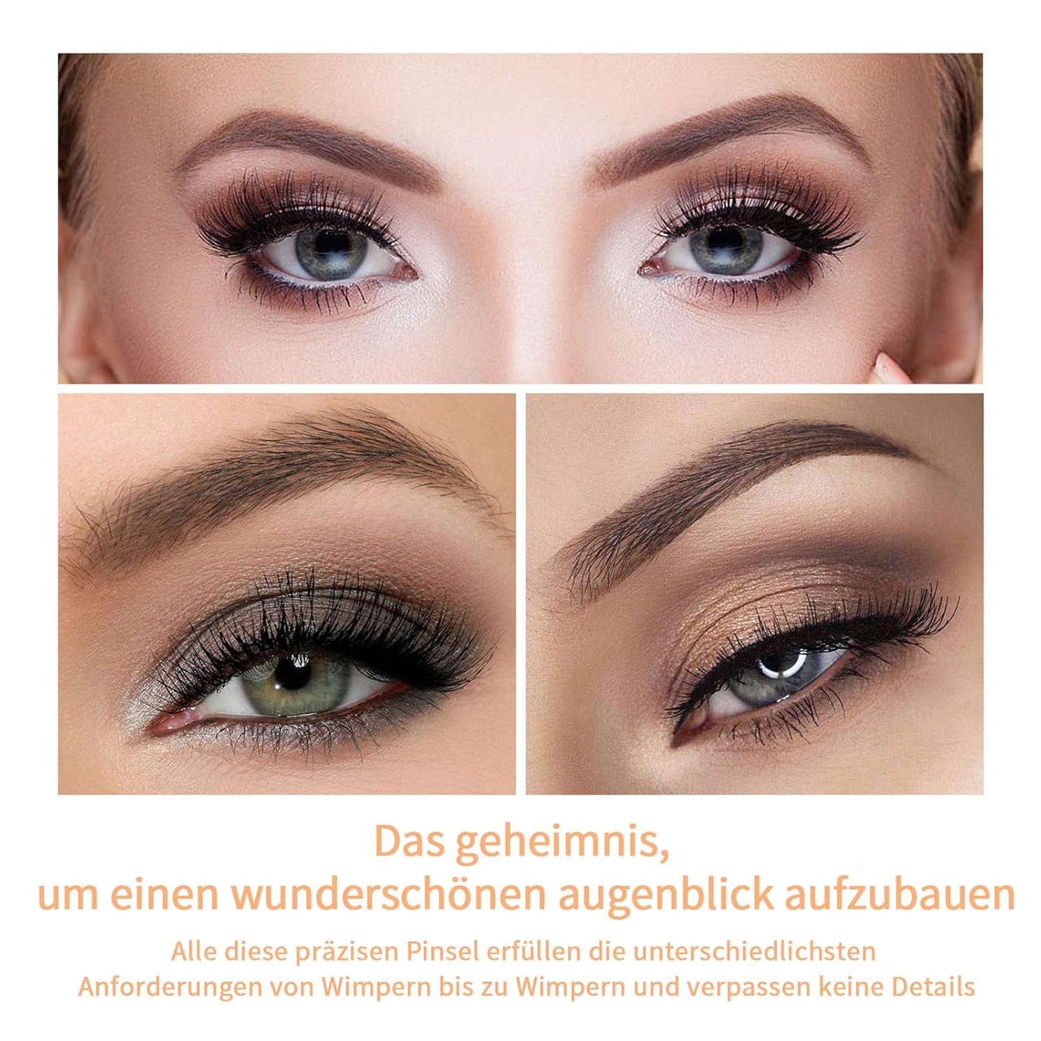 MSQ 12Pcs Augen Make-Up Pinsel Rauchig Lidschatten-Kontur-Kit Weich Haare Für Lidschatten, Augenbraue, Eyeliner, Blending, Am Besten Für Weihnachtsgeschenke - Rose Gold