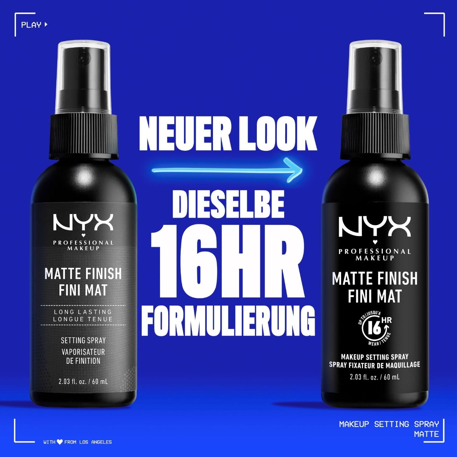 NYX Professional Makeup Setting Spray, Langanhaltende Textur, Fixierendes Spray, Leichte, Vegane Formel, Matte Finish, 60 Ml