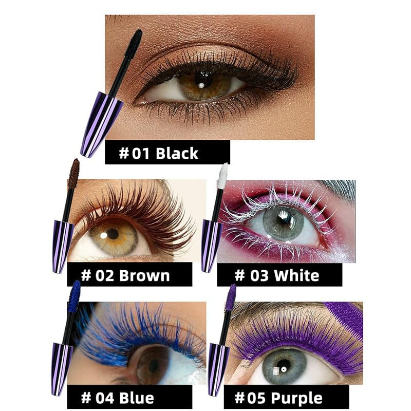 5D Brown Mascara Wimperntusche, Volumen-Effekt Wimpernverlängerung Mascara, Wasserfest Und Langanhaltend Mit Präziser Definition, Waterproof Eye Lashes Mascara Thick Curling Mascara #2 Brown