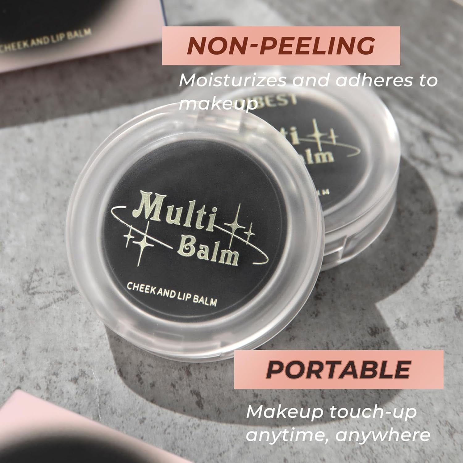 Multi Face Balm Farbwechselnder Rouge, Schwarzes Creme-Rouge, Farbwechselndes Rouge Für Wangen Und Lippen, Make-Up-Multifunktionsbalsam Für Leichtes Und Natürliches Gesichts-Make-Up
