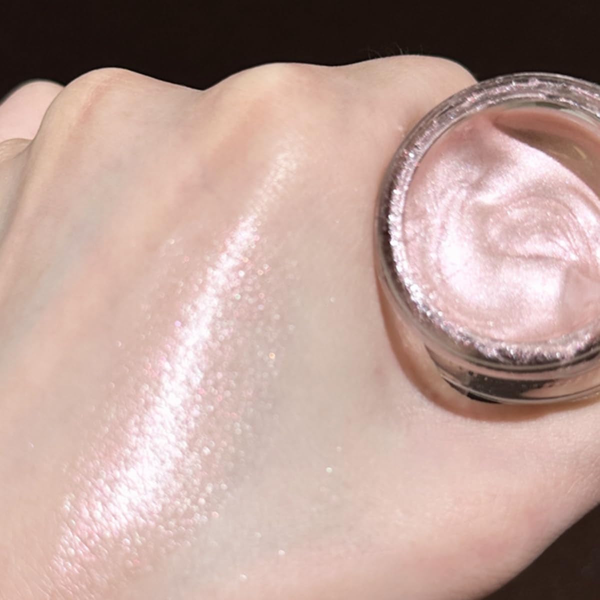 KARLOR Flüssig Highlighter Augen Glitzer, Cremig Lidschatten Mit Schimmer Gesicht Highlighter Makeup Perlmutt Glitzer Cremige Glitter Flüssiger Schimmer Highlighter Wange Gesicht(04#)