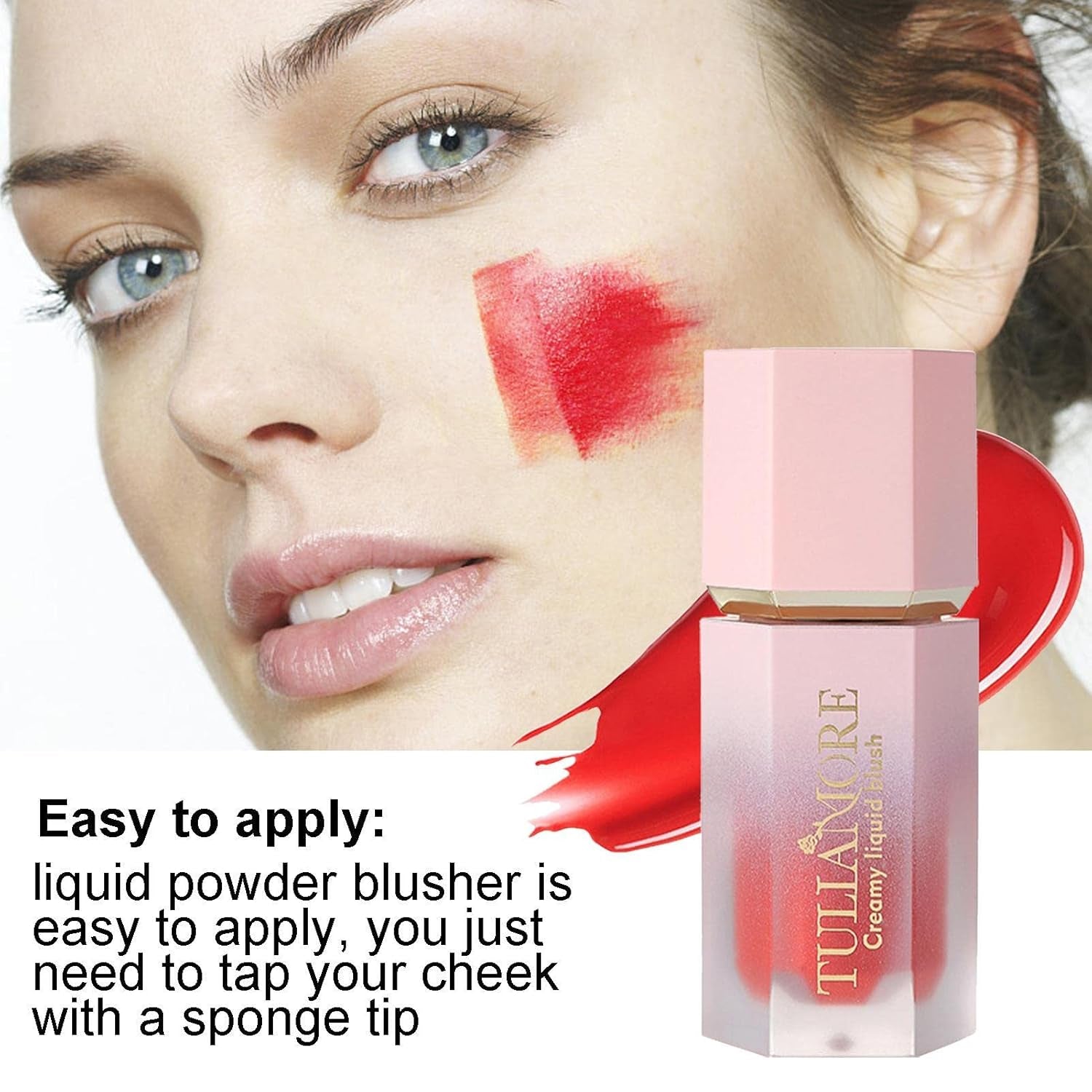 Creme-Rouge - Creme-Rouge-Make-Up Für Einen Superfeuchten, Flüssigen Rouge-Look - Creme-Gesichtsrouge, Natürliche, Wischfeste, Langanhaltende Rougecreme Für Lippen, Augen Und Wangen Ceolup