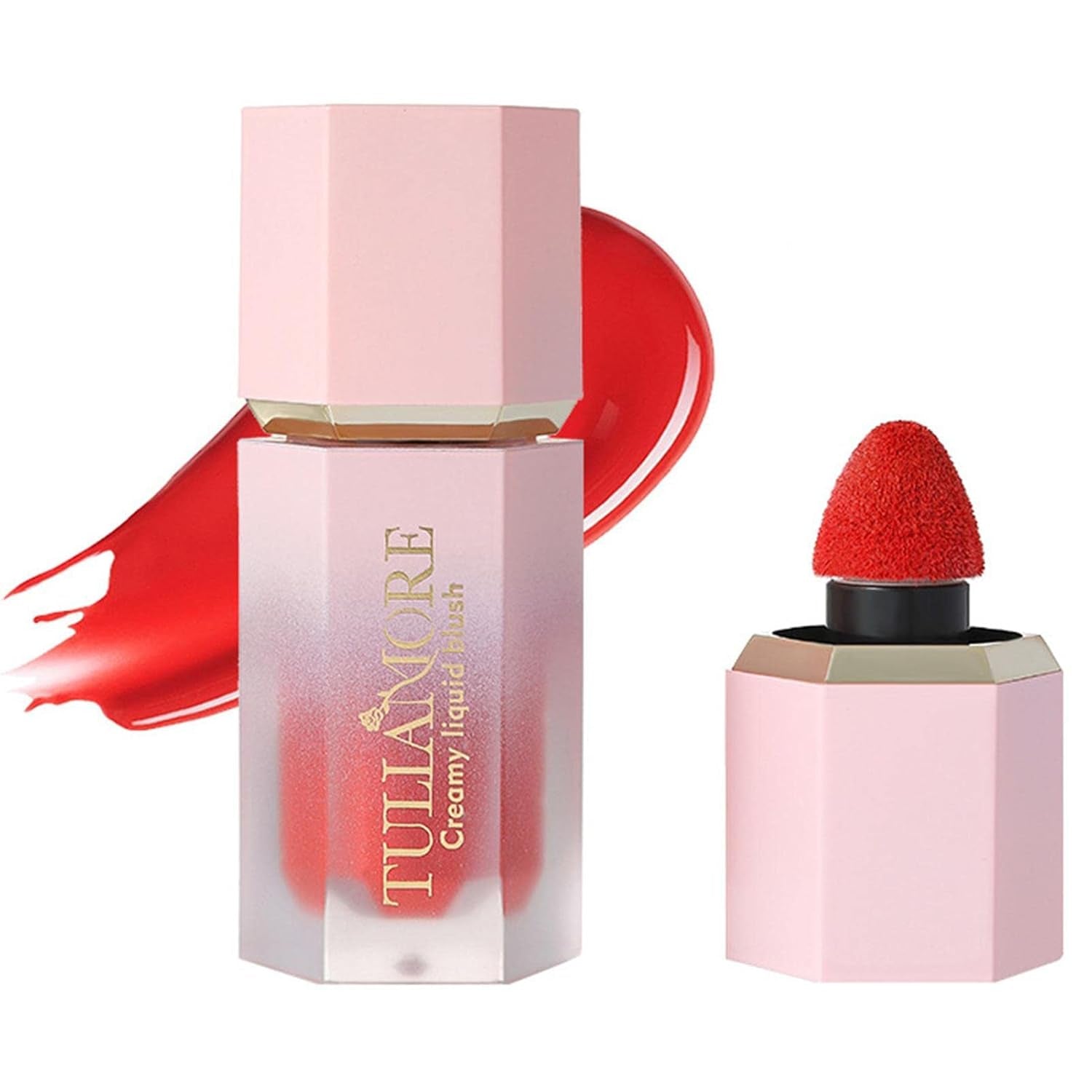 Creme-Rouge - Creme-Rouge-Make-Up Für Einen Superfeuchten, Flüssigen Rouge-Look - Creme-Gesichtsrouge, Natürliche, Wischfeste, Langanhaltende Rougecreme Für Lippen, Augen Und Wangen Ceolup