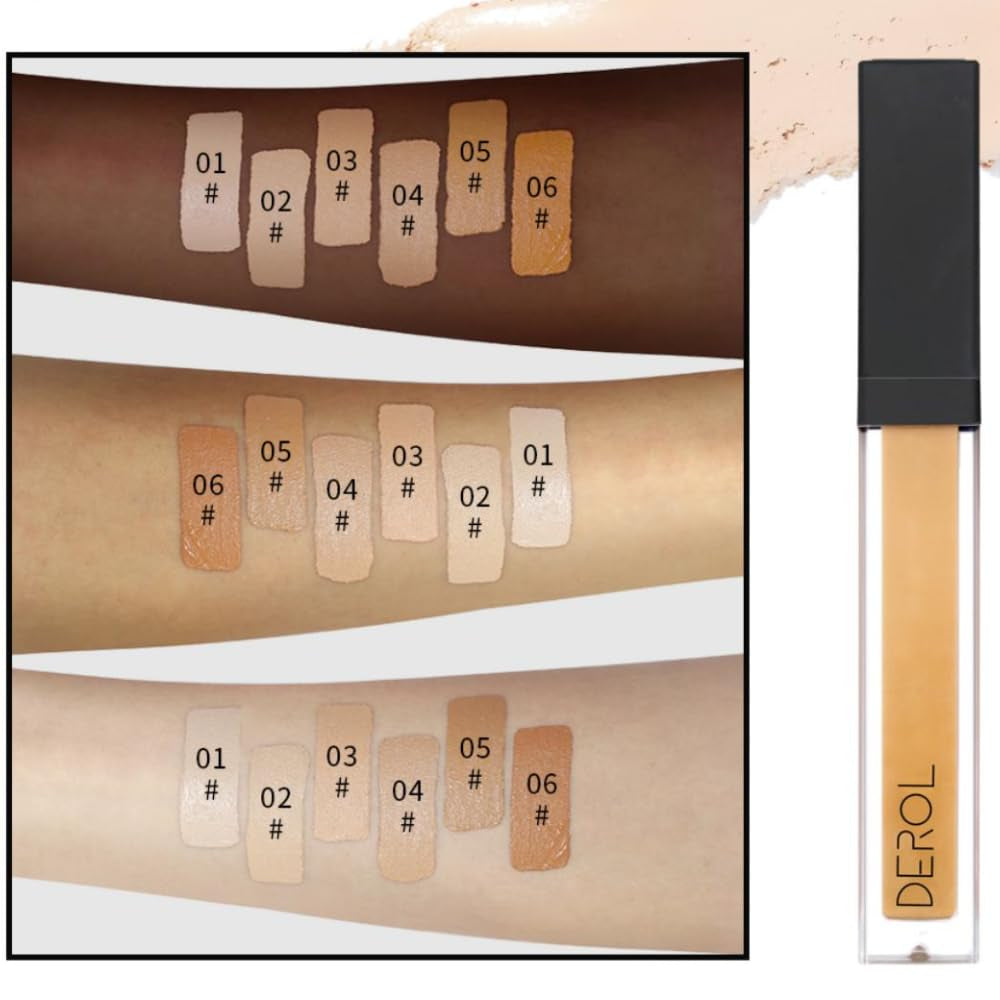 Liquid Concealer Make-Up - Natürliche Deckkraft & Hochpigmentierte Leichte Gesicht Concealer (02, 6.5Ml)