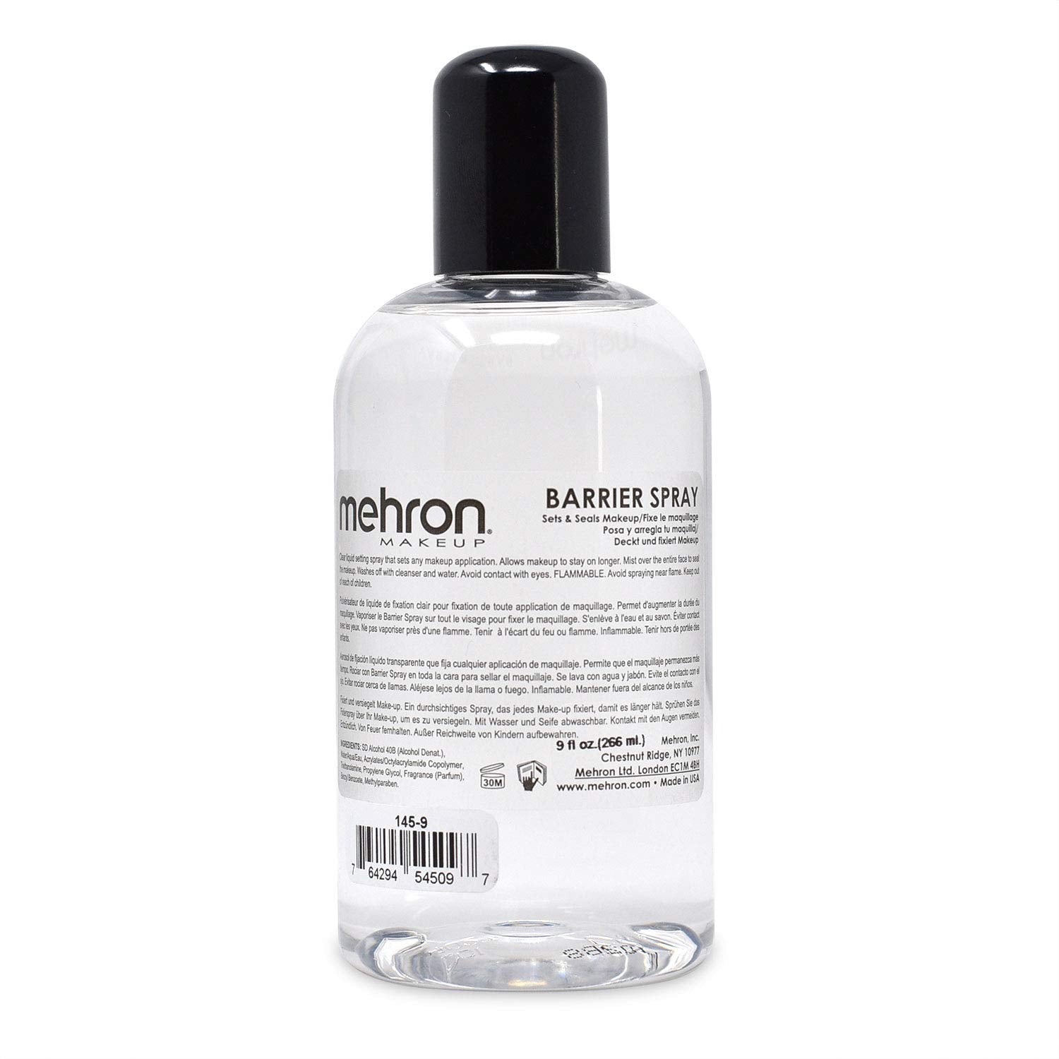 Mehron Barrier Spray | Setting Spray Für Make-Up | Fixierspray Für Das Gesicht (270 Ml)