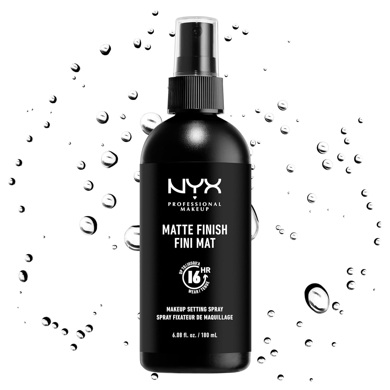NYX Professional Makeup Setting Spray, Langanhaltende Textur, Fixierendes Spray, Leichte, Vegane Formel, Matte Finish, 60 Ml