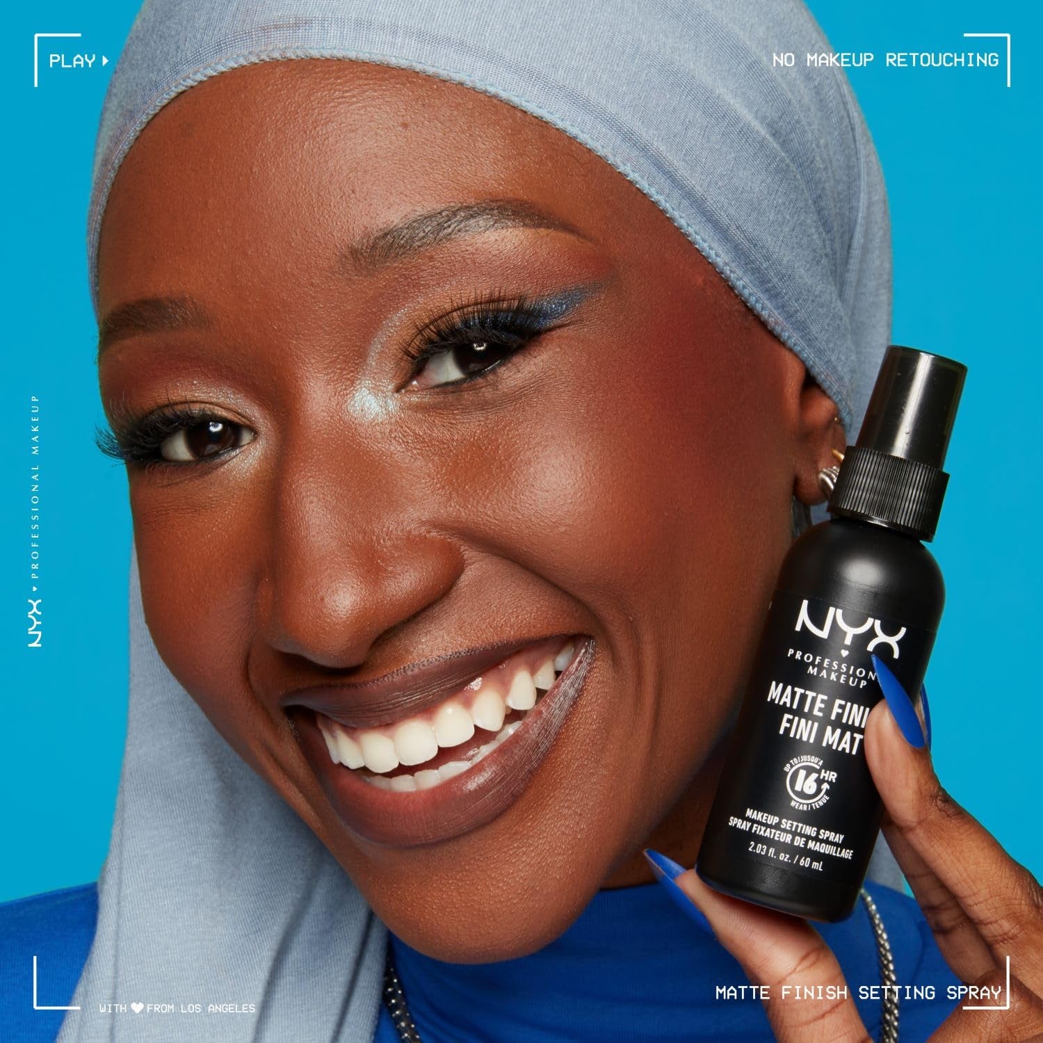 NYX Professional Makeup Setting Spray, Langanhaltende Textur, Fixierendes Spray, Leichte, Vegane Formel, Matte Finish, 60 Ml