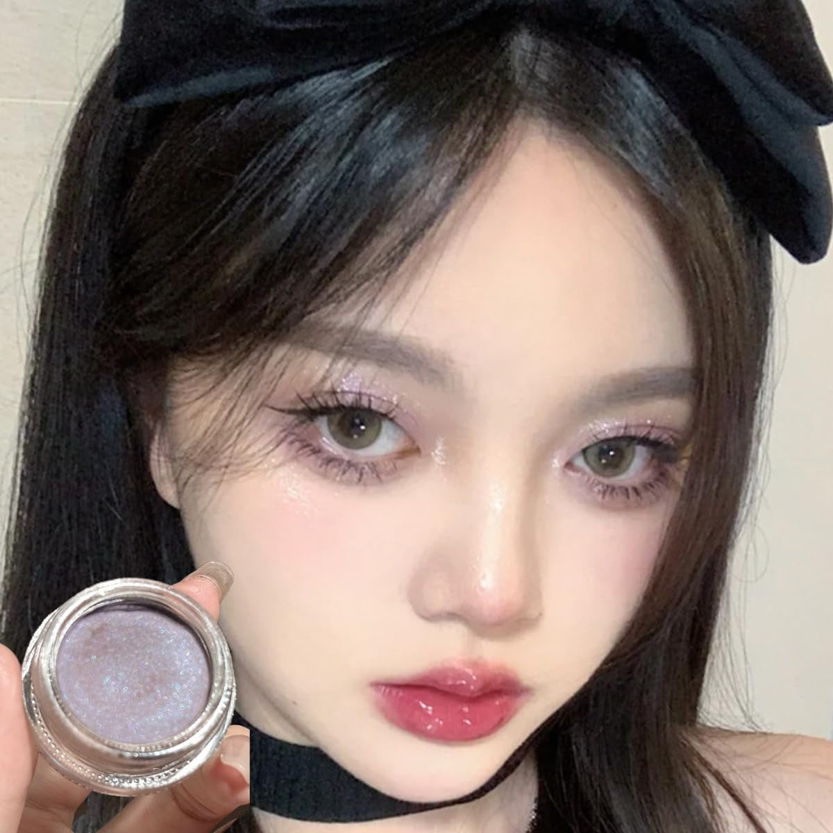 KARLOR Flüssig Highlighter Augen Glitzer, Cremig Lidschatten Mit Schimmer Gesicht Highlighter Makeup Perlmutt Glitzer Cremige Glitter Flüssiger Schimmer Highlighter Wange Gesicht(04#)
