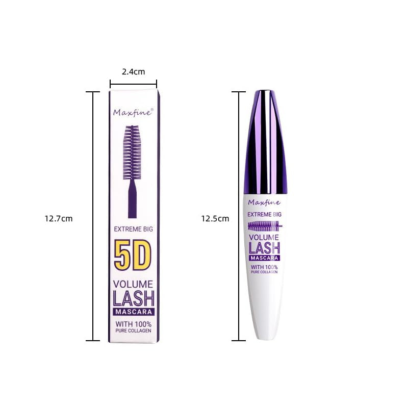 5D Brown Mascara Wimperntusche, Volumen-Effekt Wimpernverlängerung Mascara, Wasserfest Und Langanhaltend Mit Präziser Definition, Waterproof Eye Lashes Mascara Thick Curling Mascara #2 Brown