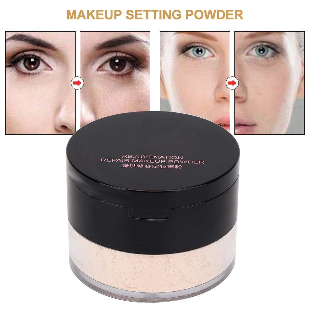 Soft Mat Loose Powder, Transparentes Fixing Powder Für Ein Mattes Finish, Loose Powder Oil Control Langlebiges Feuchtigkeitsspendendes Make-Up-Abbindepulver(01# Natürliche Farbe)