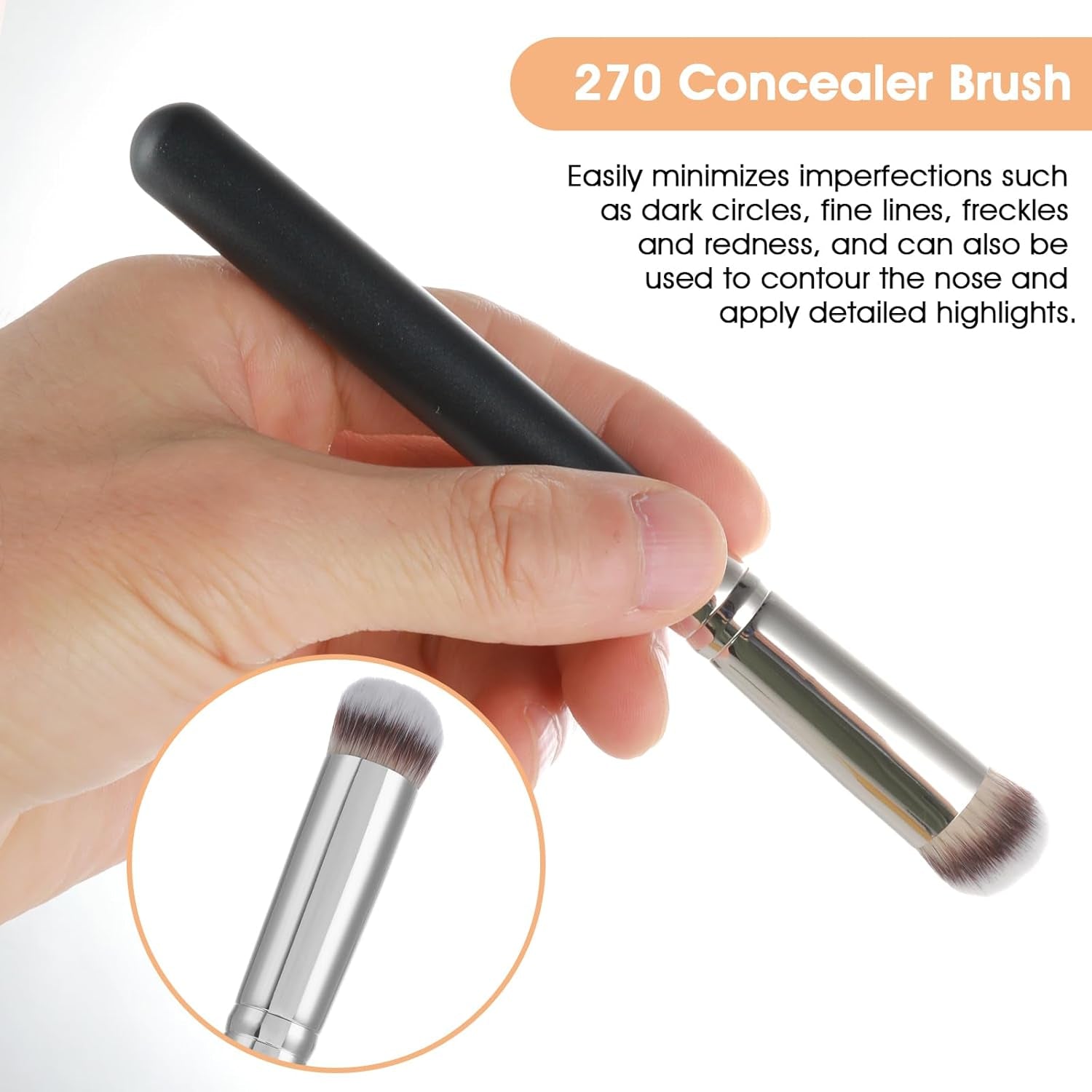 3 Stück Foundation Pinsel Concealer Pinsel Professioneller Gesichts Make up Pinsel Konturpinsel Foundation Brush Für Flüssiges Puder Makeup Brushes Set Zum Foundation Concealer