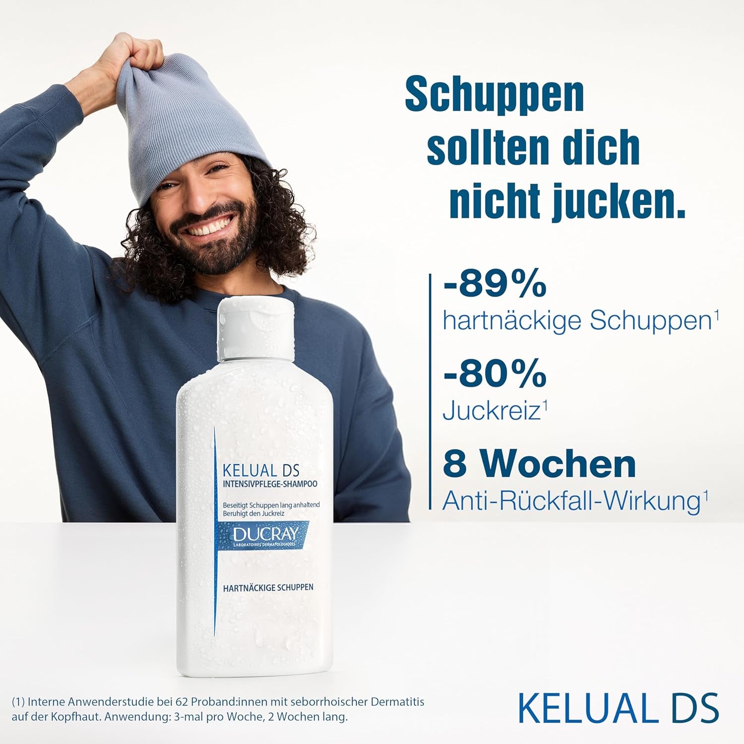 KELUAL DS Anti-Dandruff Shampoo - Clinically Tested for Scalp Relief & Flake Control, 100ml