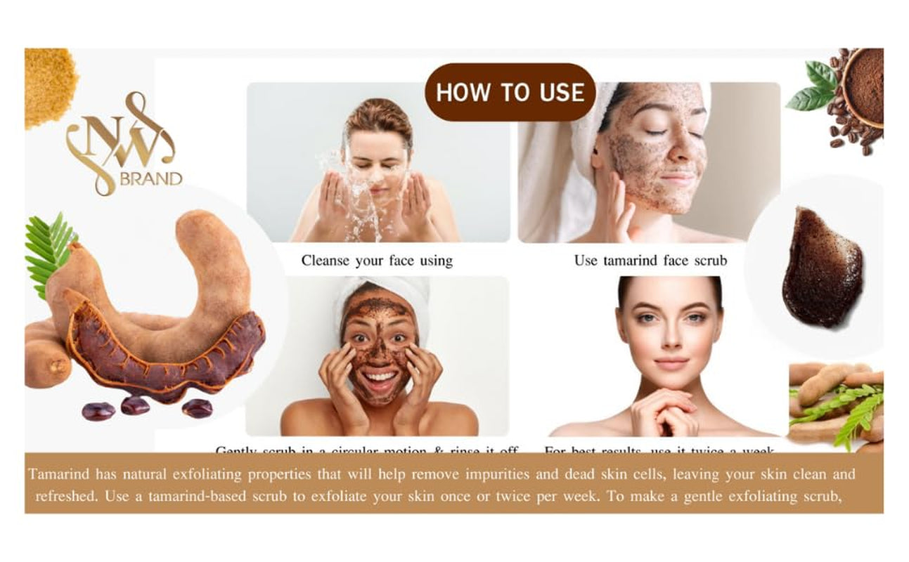 NW Gesichtspeeling,Natur Peeling,Vegan Peeling,Tamarind Exfoliating Scrub Für Das Gesicht Und Den Körper.Kann Sowohl Von Frauen Als Auch Von Männern Verwendet Werden.