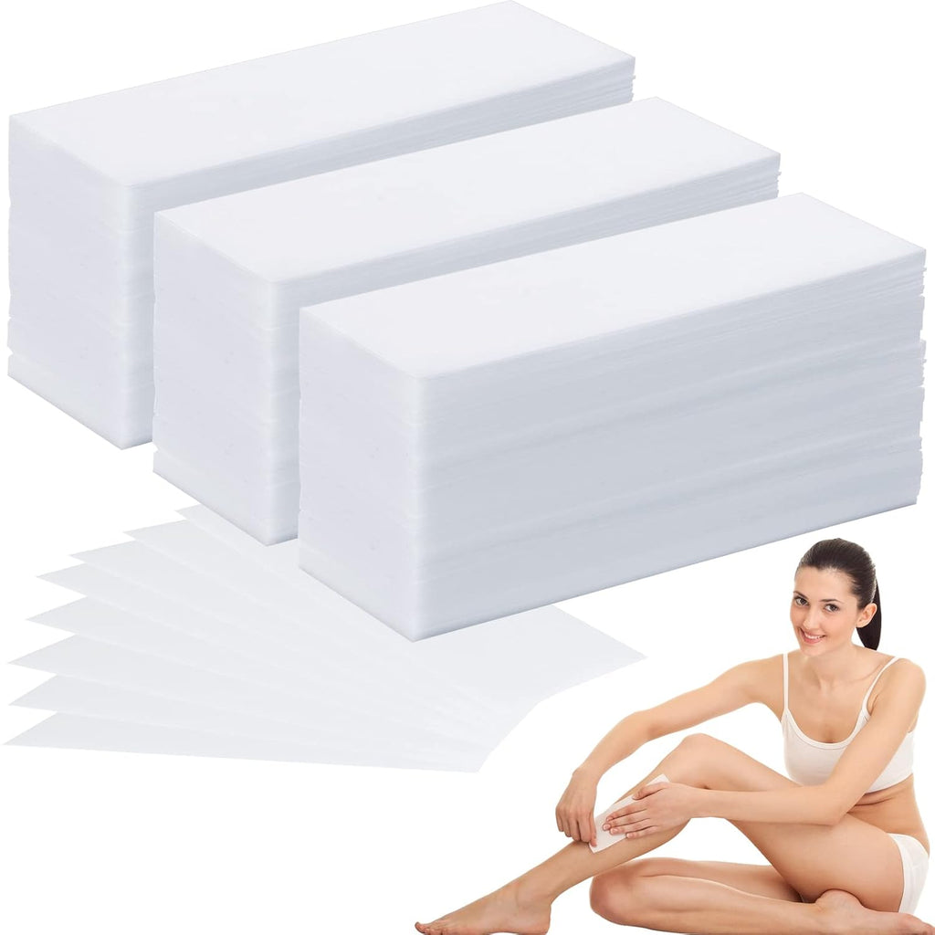 SEPGLITTER 300 Stück Wachsstreifen Haarentfernung, Waxing Strips, Vliesstreifen Für Warmwachs Und Zuckerpaste Für Frauen, Gesichtskörper, Arme, Beine(7×20Cm)