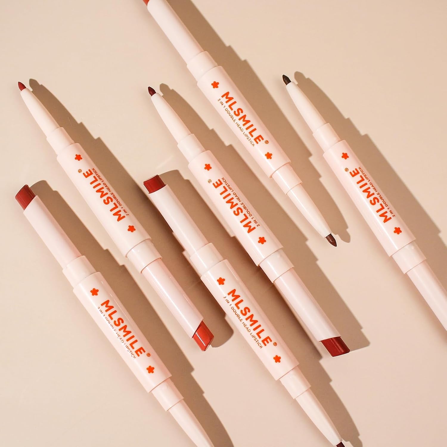 Mrettick 6 Stück Lippenstift Und Lipliner Set, 2-In-1 Matt Lippenstift Lip Liner, Langanhaltende, Antihaftbeschichtete Tasse, Verblasst Nicht, Wasserdicht, Make-Up Geschenk Für Frauen
