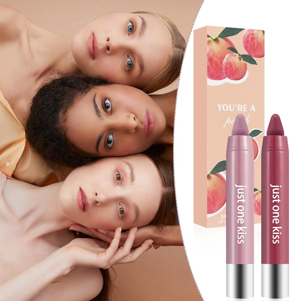 Horuili® 2 Stück Lippenstift, Fruchtiger Lippenstift, Nude Moisture Lippenstift, Feuchtigkeitsspendender Glanzstift Lippenstift, Wasserfester, Lang Anhaltender Und Feuchtigkeitsspendender Lippenstift