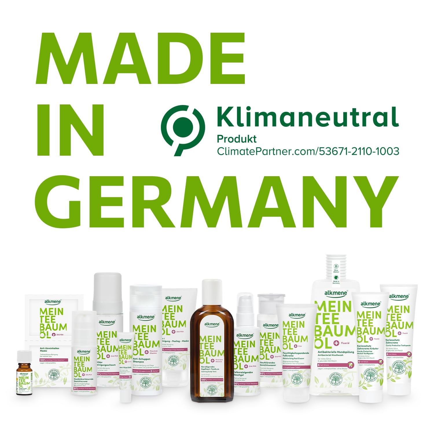 Alkmene Mein Teebaumöl Gesichtscreme 50 Ml Pickel Reduktion 91% Bestätigt - Naturreines Teebaumöl, Vegan & Klimaneutral - 24H Feuchtigkeitspflege Für Unreine Haut - Teebaumöl Creme Für Pickel