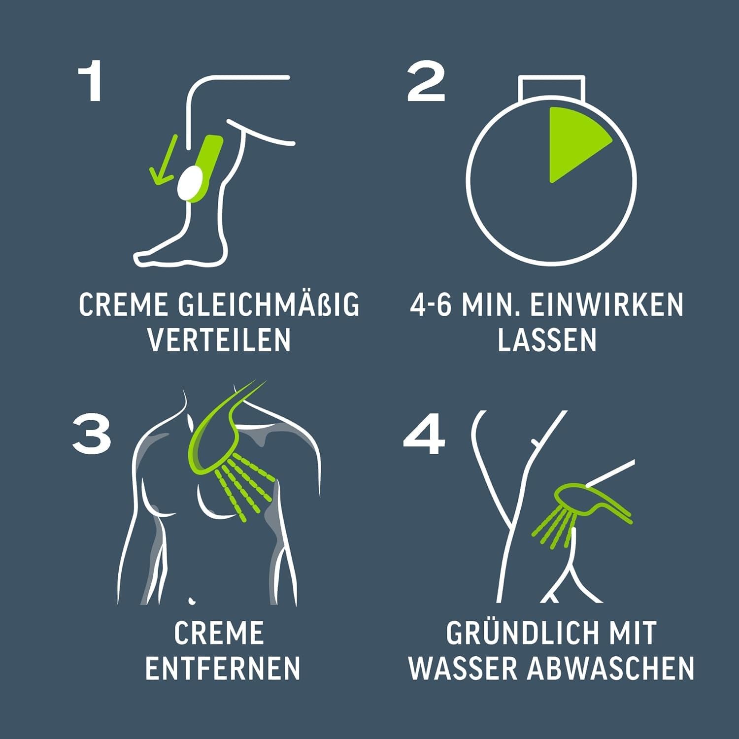 Veet Men Dusch-Haarentfernungscreme 3Er Pack Für Oberkörper & Beine - Enthaarungscreme Für Männer, Für Normale Haut - 3 X 150 Ml Inkl. Schwamm