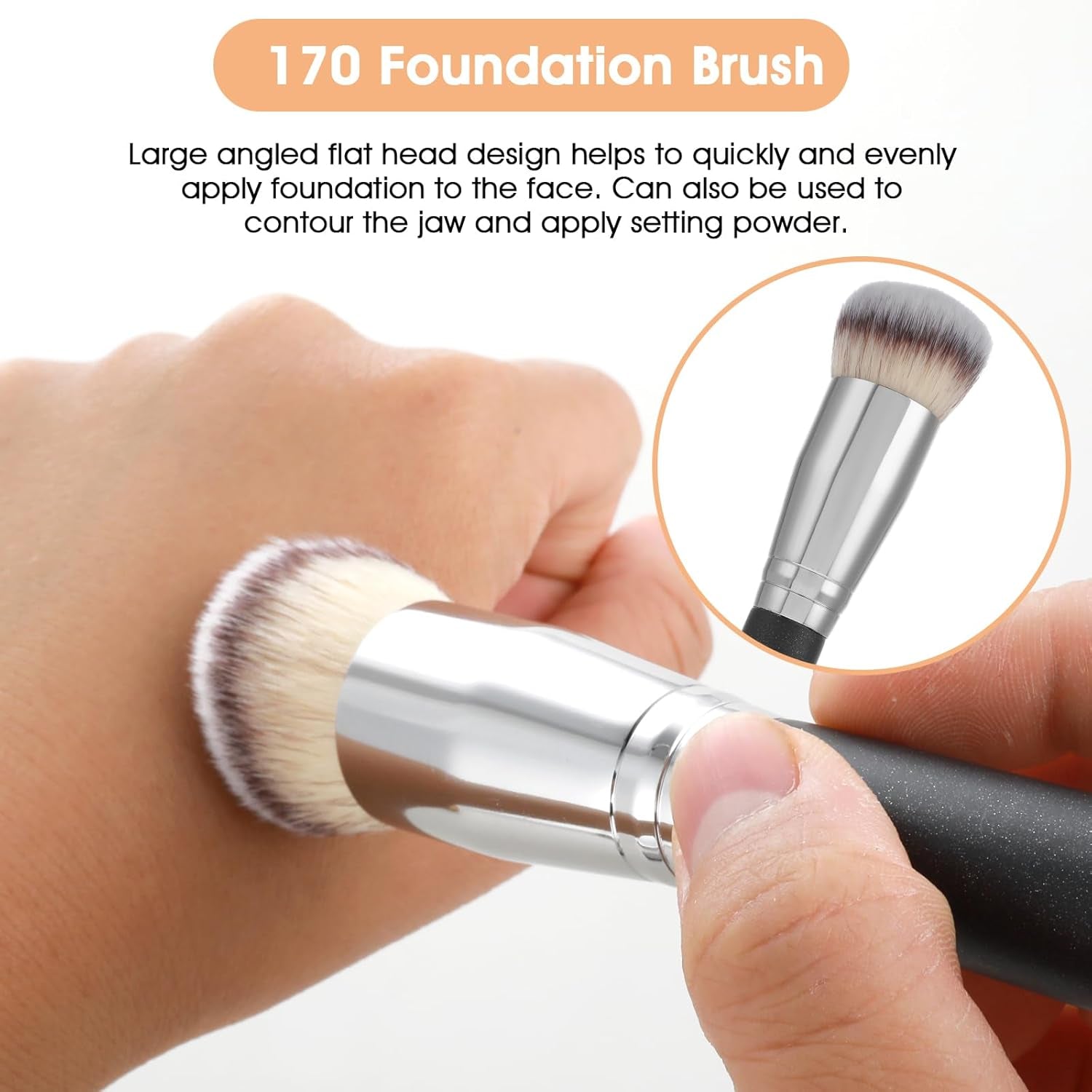 3 Stück Foundation Pinsel Concealer Pinsel Professioneller Gesichts Make up Pinsel Konturpinsel Foundation Brush Für Flüssiges Puder Makeup Brushes Set Zum Foundation Concealer