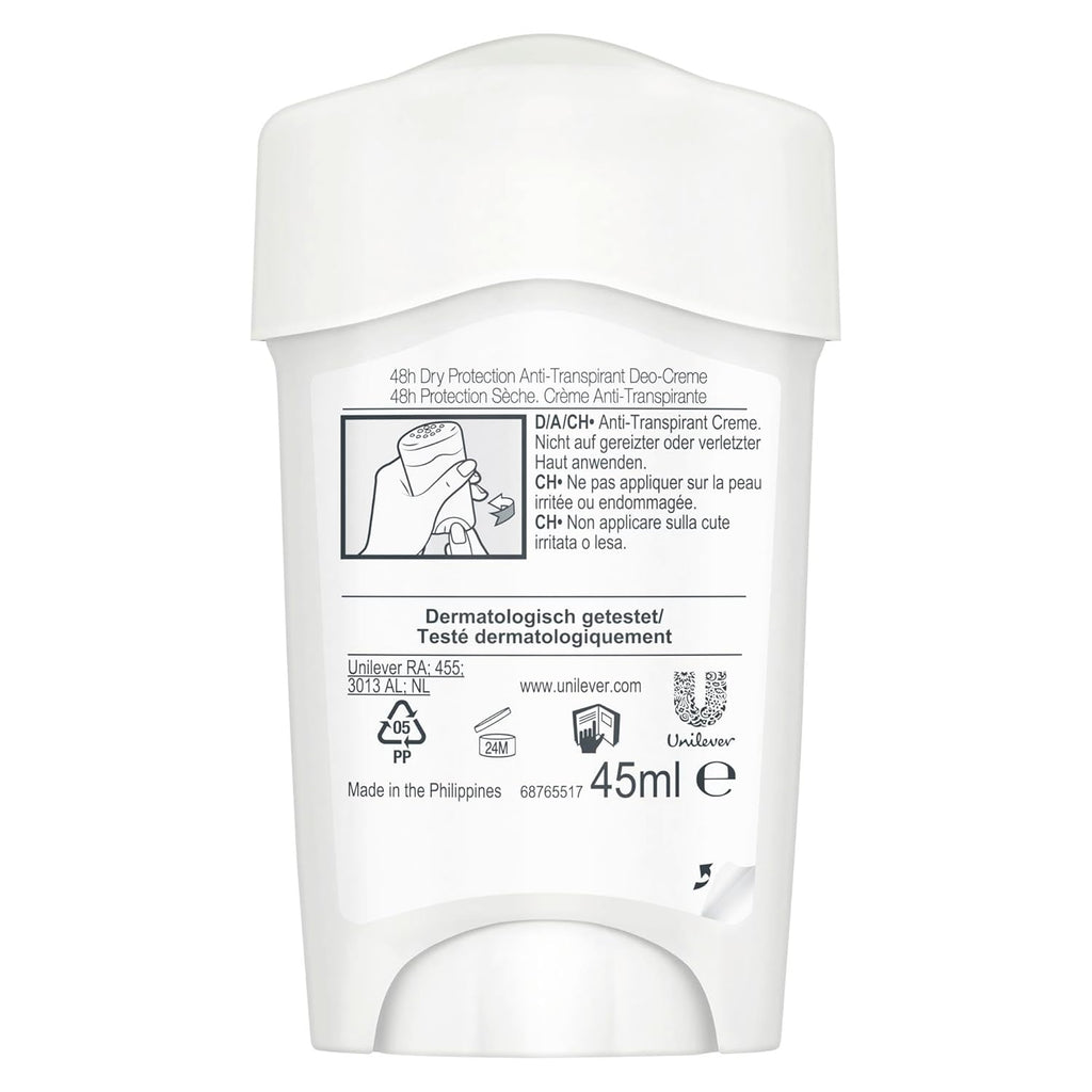 Rexona Women Maximum Protection anti Transpirant Deo Creme Stress Control Deodorant Mit 96 Stunden Schutz Gegen Starkes Schwitzen Und Geruch Mit 3X Schutz Bei Stress, Hitze & Bewegung 45 Ml