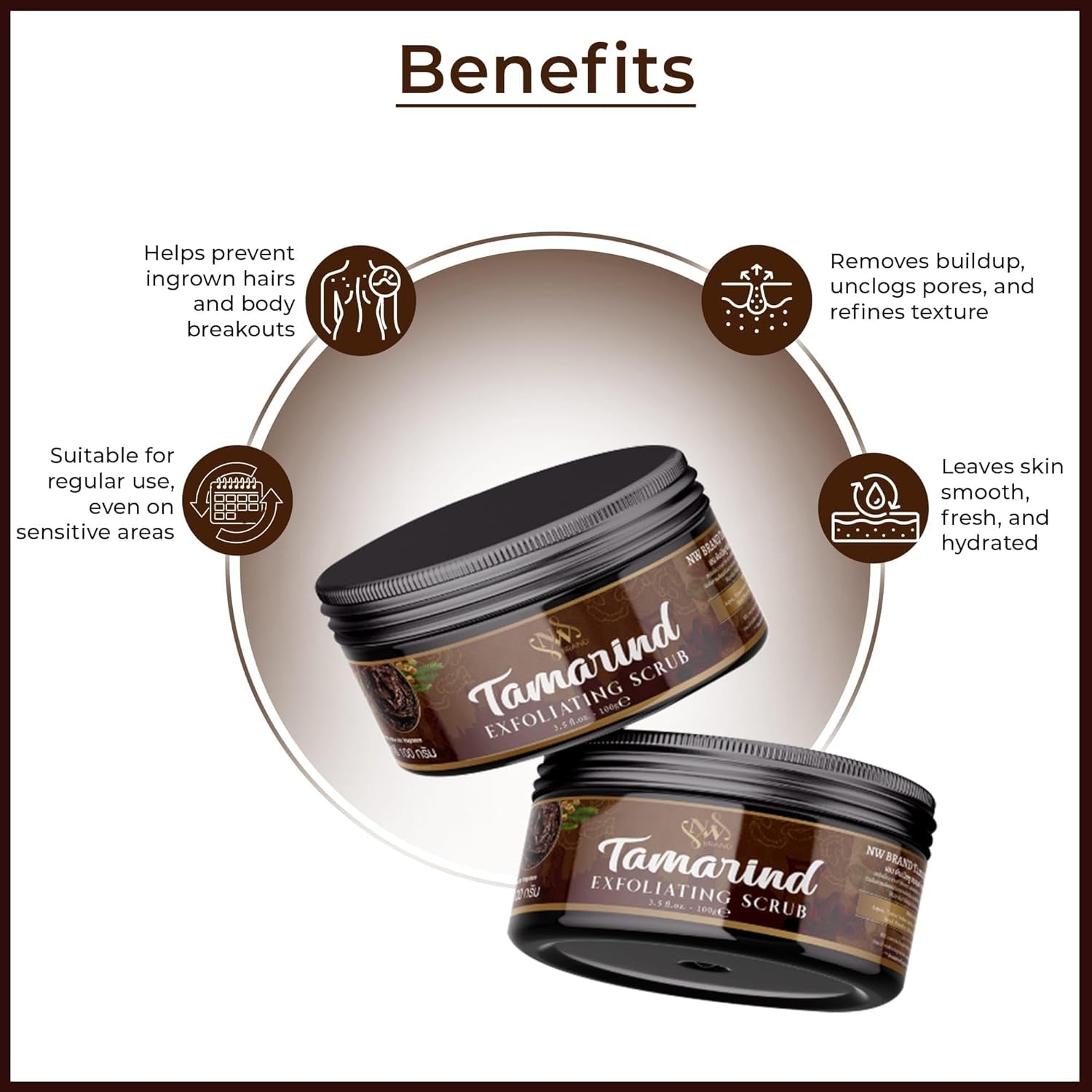 NW Gesichtspeeling,Natur Peeling,Vegan Peeling,Tamarind Exfoliating Scrub Für Das Gesicht Und Den Körper.Kann Sowohl Von Frauen Als Auch Von Männern Verwendet Werden.