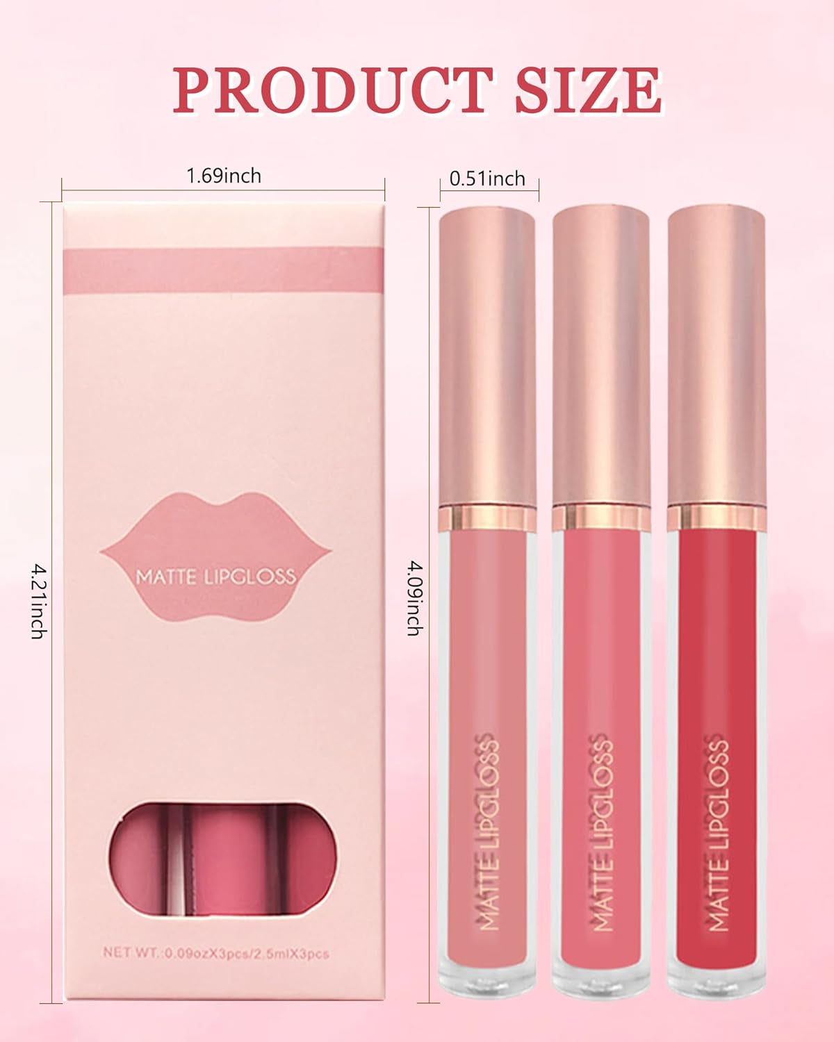 Matt Flüssig-Lippenstift-Set-6Pcs Nude Pink Ruby Rot Hochpigmentiert Lipgloss, Wasserfester Antihaftbeschichtung Lip Tint Stain Langanhaltend 24H, Makeup-Set Für Frauen Zum Women'S-Setb