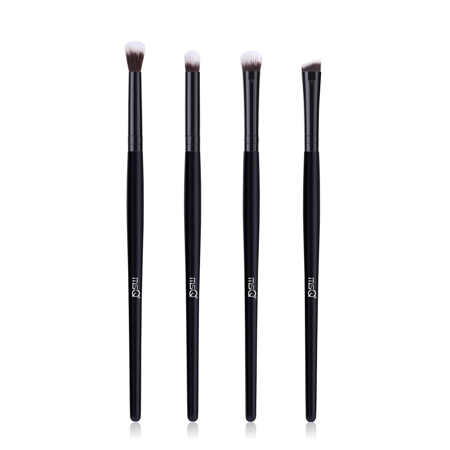 MSQ 8 Stück Lidschatten Make-Up Pinsel Set Portable Reise Make up Pinsel Tasche,Pinselset Makeup Professionelles Lidschatten Pinselset