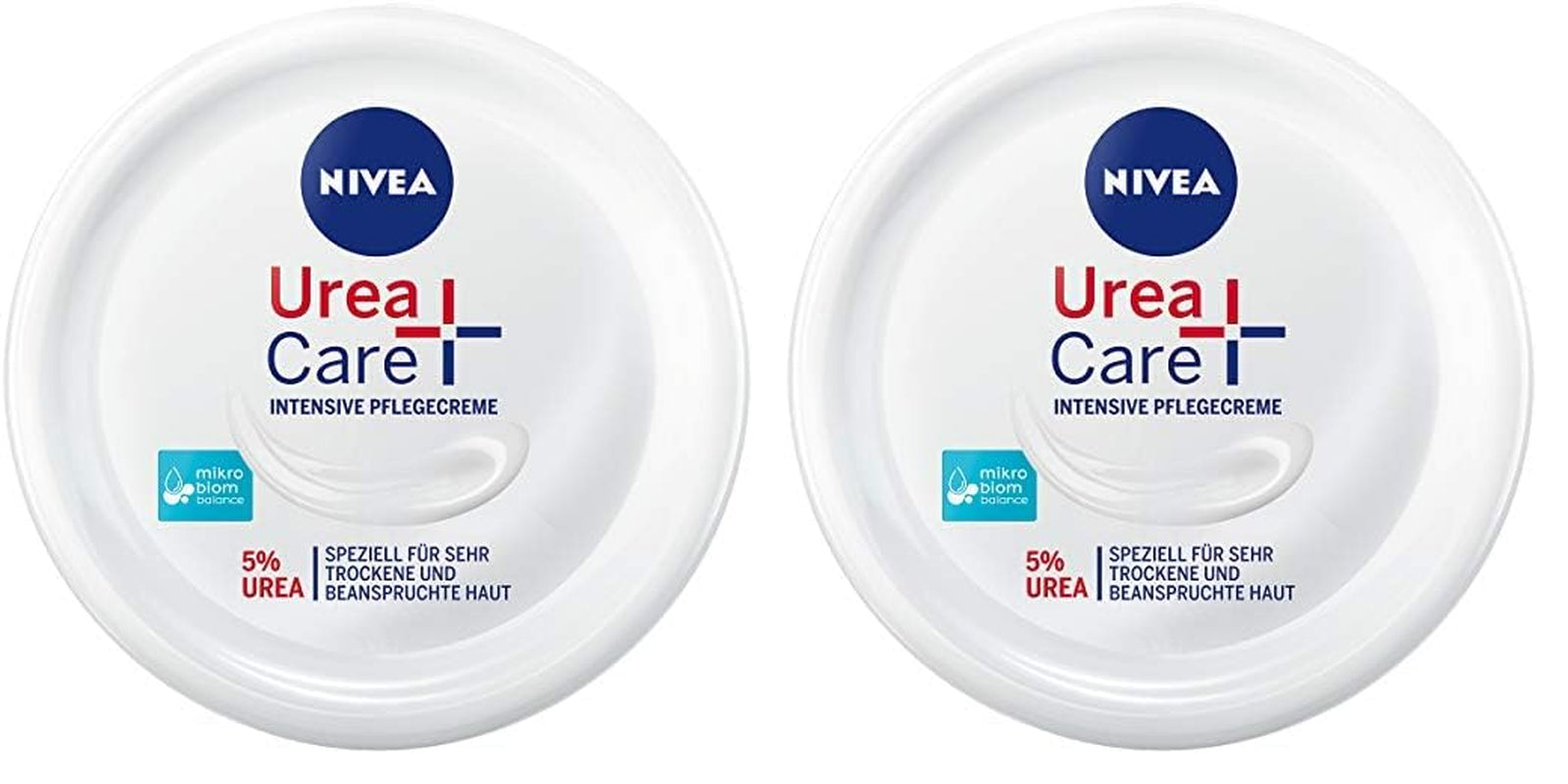 NIVEA Urea + Care Intensive Pflegecreme (300 Ml), Feuchtigkeitscreme Pflegt Und Beruhigt Trockene & Beanspruchte Haut, Urea Creme Spendet Wertvolle Feuchtigkeit (Packung Mit 2)