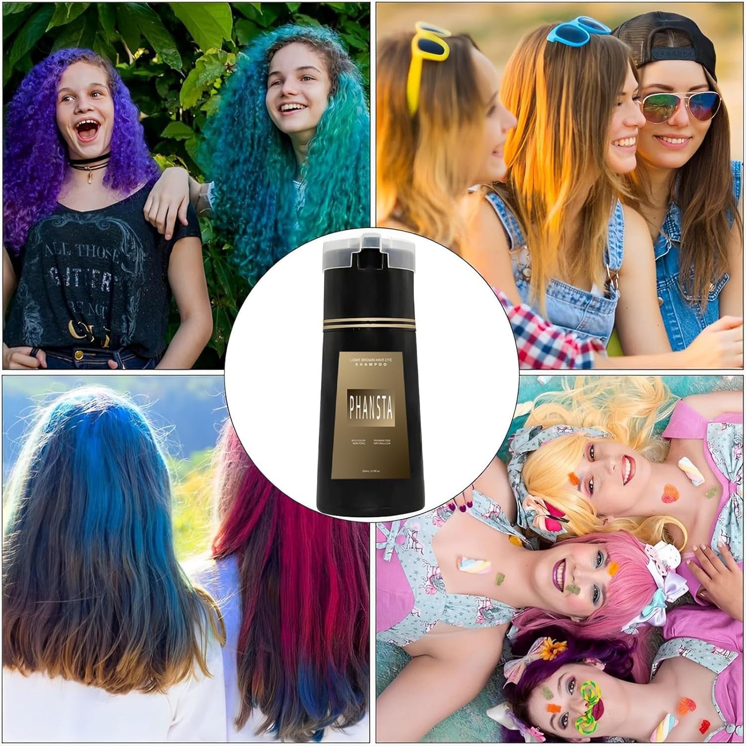 Nova Hair Dye Shampoo Nova Hair Instant Dye Shampoo Black Hair Dye Shampoo Magic Hair Dye Shampoo Langanhaltende Haarfarbe Shampoo Für Frauen Männer (Hellbraun)