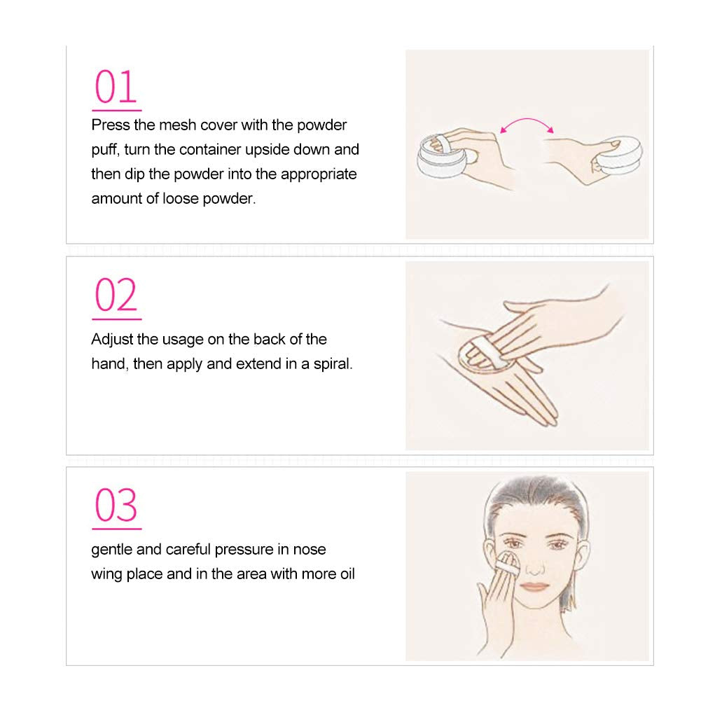 Soft Mat Loose Powder, Transparentes Fixing Powder Für Ein Mattes Finish, Loose Powder Oil Control Langlebiges Feuchtigkeitsspendendes Make-Up-Abbindepulver(01# Natürliche Farbe)