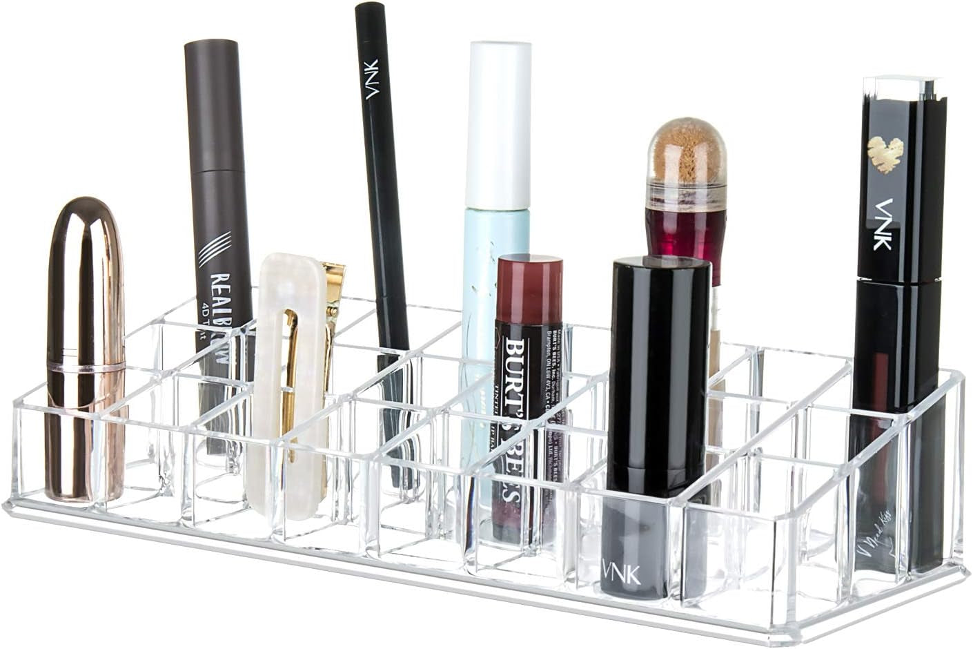 Comius Sharp Lippenstift Organizer, 24 Plätze Lippenstift Aufbewahrungsbox Acryl Transparente Lippenstift Ständer Lippenstift Halter Kosmetik Organizer