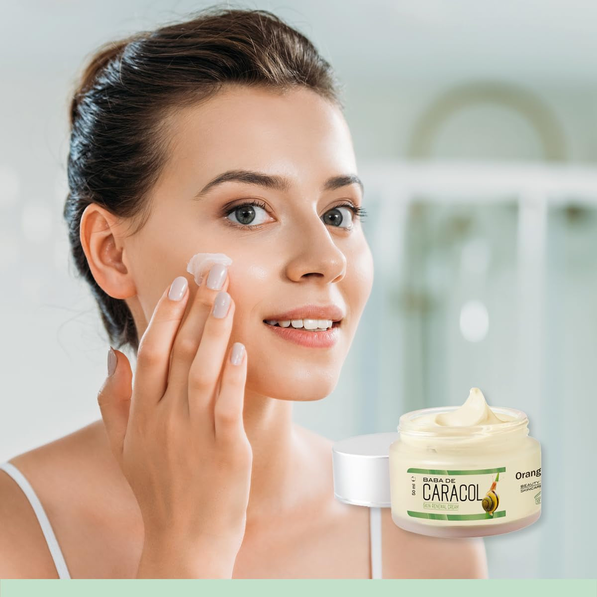 Orange Care Baba De Caracol Gesichtscreme Mit Schneckenschleim, Allantoin, Glykolsäure, Kollagen, Elastin, Schneckencreme - Schneckengel - Heilung & Weniger Akne, Narben, Anti-Aging (1)