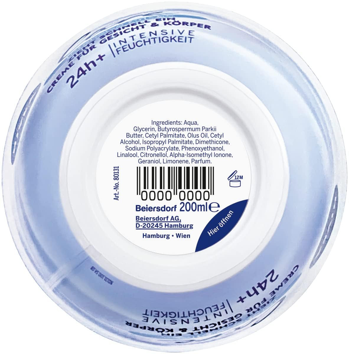 NIVEA Care Creme - Schnelle Feuchtigkeitspflege für Gesicht und Körper, 200 ml für zarte und glatte Haut
