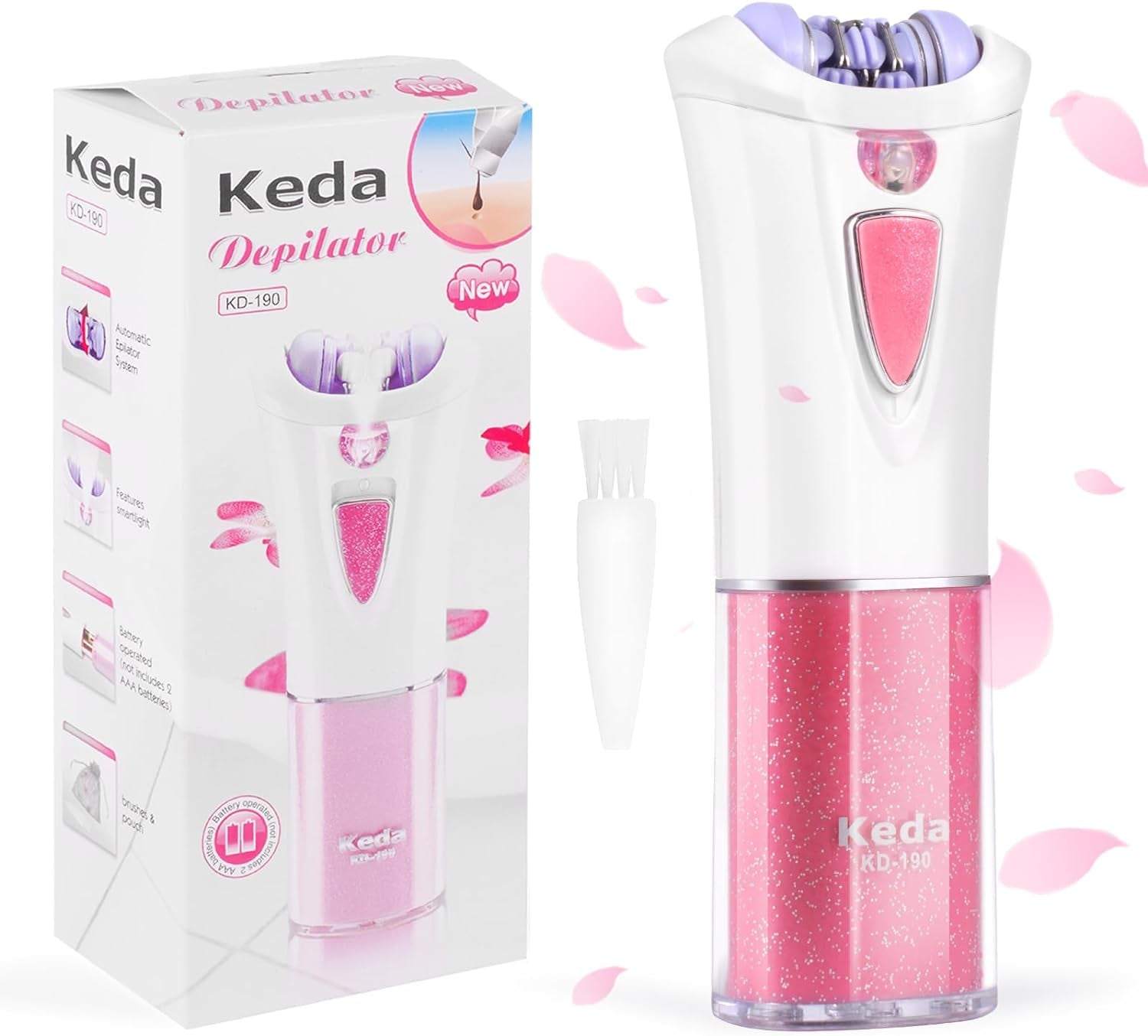 Epilierer Damen Für Haarentfernung, Kabellose Nass- Und Trocken Epilierer Für Langanhaltend Glatte Haut, Geschenk Der Frauen, Gesicht, Körper, Achselhöhlen, Beine, Haarentfernung Im Bikinibereich