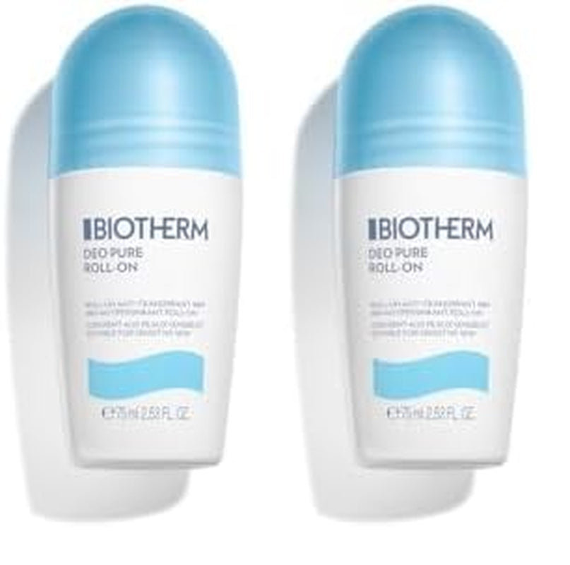 Biotherm Deo Pure Roll-On, 48 H Anti-Transpirant, Wirksamer Schutz Vor Schweißgeruch, Für Empfindliche Haut Und Alle Hauttypen, Wirkt Pflegend Und Beruhigend, 75 Ml