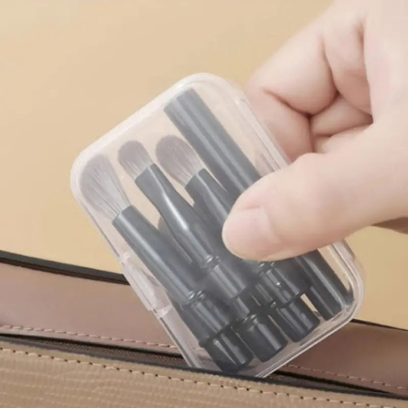 6-teiliges Mini-Reise Make-up Pinsel Set mit Box - Tragbar & Kompakt