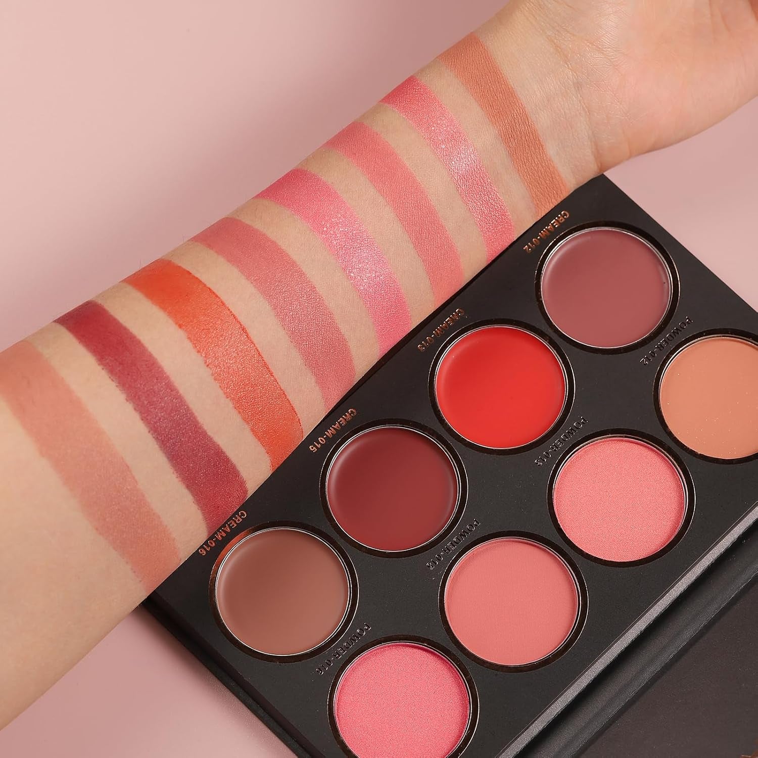 8 Farben Make-Up Rouge Palette, Matte, Langanhaltende, Aufhellende Teint-Reparatur Nude Make-Up Tragbares Make-Up Rouge, Kontur Und Highlight, Professionelles Gesichts-Make-Up-Rouge
