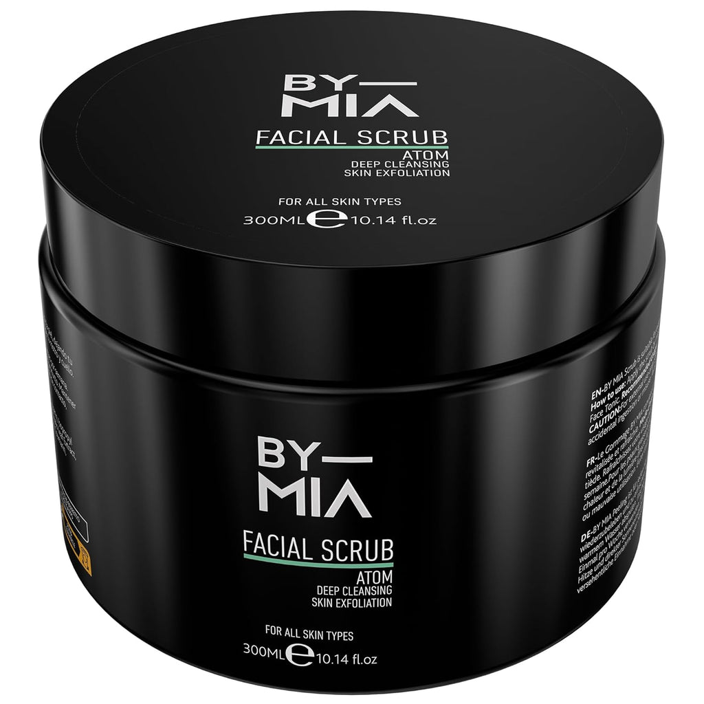 BY MIA Gesichts- Und Körperpeeling Atom 300Ml | Avocado-, Zitrus- Und Vanilleduft | Tiefenreinigung & Hautpeeling | Feuchtigkeitsspendende Wirkung Für Alle Hauttypen Hauterneuerung