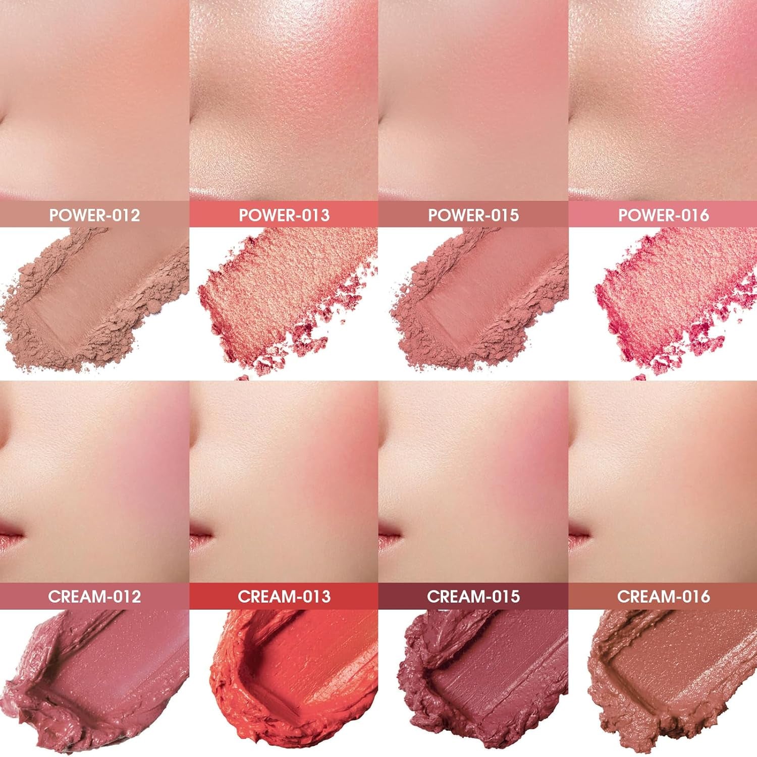 8 Farben Make-Up Rouge Palette, Matte, Langanhaltende, Aufhellende Teint-Reparatur Nude Make-Up Tragbares Make-Up Rouge, Kontur Und Highlight, Professionelles Gesichts-Make-Up-Rouge