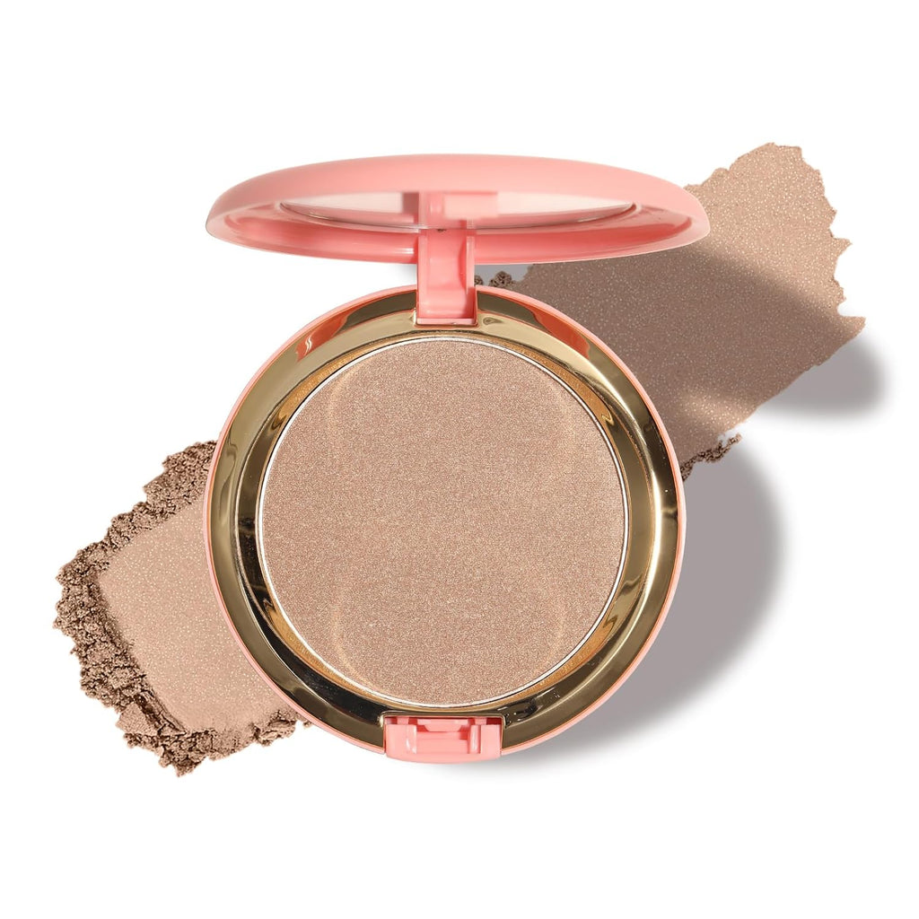 Bronzer Puder, Cremige & Hochpigmentierte Formel, Long Wearing Bronzing Powder Für Einen Sonnengeküssten Teint, Vegan & Tierversuchsfrei (Light Bronzer)
