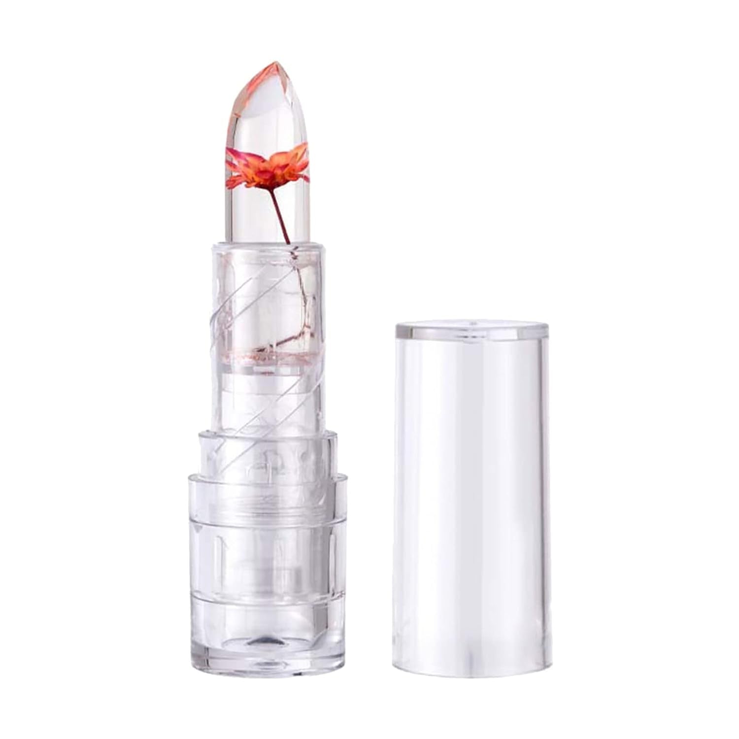Unwiderstehliche Lippen Crystal Flower Jelly Lipstick Langanhaltender Nahrhafter Lippenbalsam Lippen Feuchtigkeitscreme Temperatur Farbwechsel Lipgloss