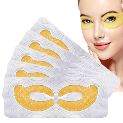 Augenpads, Eye Mask, 24K Gold Eye Patches, anti Aging Augenpads Mit Hyaluron Augenpflege, Kollagen Augenmaske Feuchtigkeit Spendende, Entfernen Taschen, Dunkle Kreise & Puffiness-5Pairs